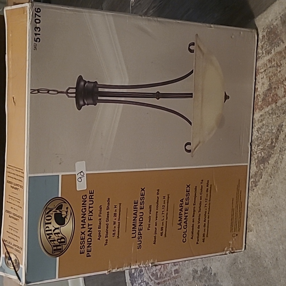 HAMPTON BAY ESSEX HANGING PENDANT FIXTURE NEW